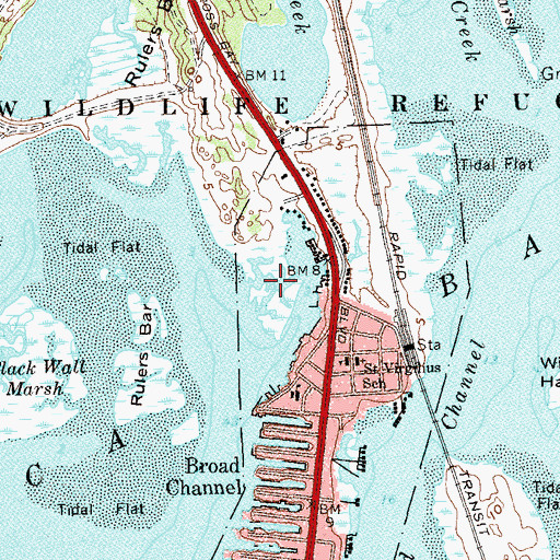 Topographic Map of Goose Pond Marsh, NY
