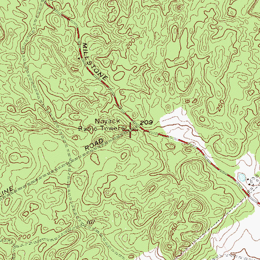 Topographic Map of Noyack Radio Tower, NY