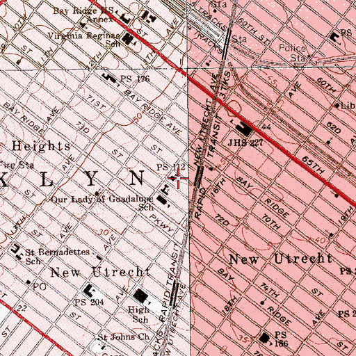 Topographic Map of Public School 112, NY