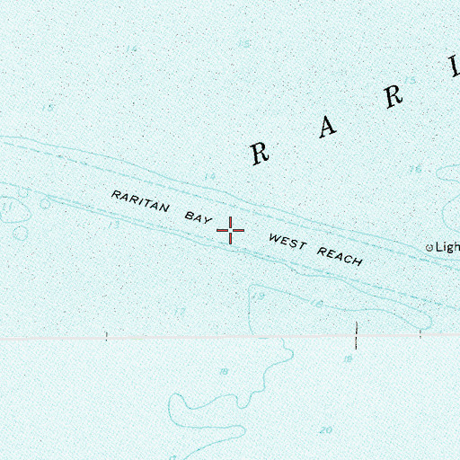 Topographic Map of Raritan Bay West Reach, NY