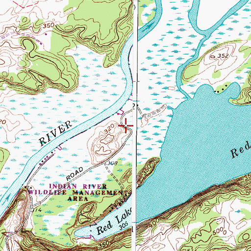 Topographic Map of Indian River Wildlife Management Area, NY