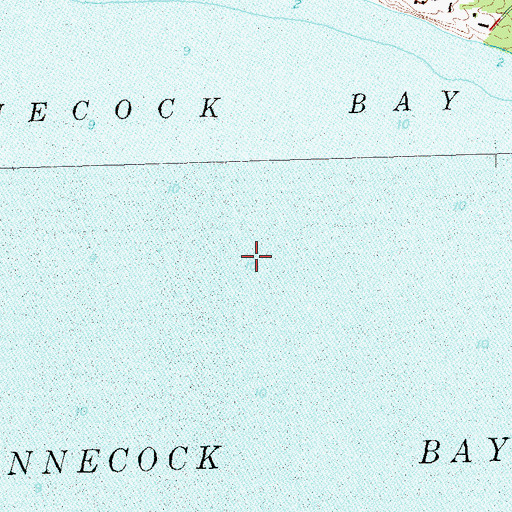 Topographic Map of Shinnecock Bay, NY