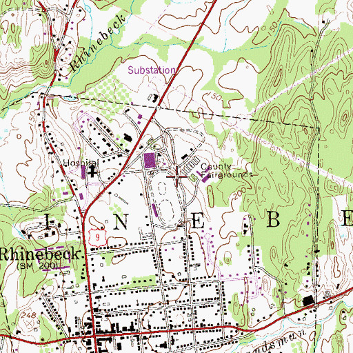 Topographic Map of Dutchess County Fairgrounds, NY