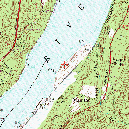 Topographic Map of Mystery Point, NY