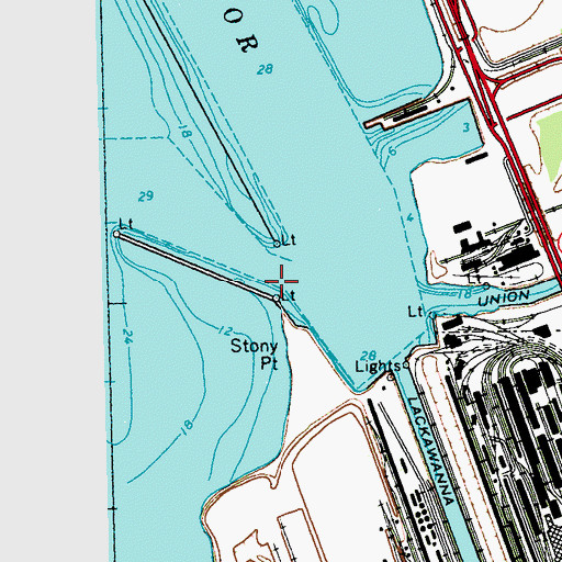 Topographic Map of North Side Light, NY