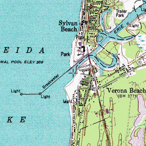 Topographic Map of Fish Creek, NY