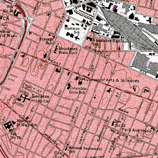 Topographic Map of Museum of Arts, NY