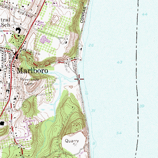 Topographic Map of Lattintown Creek, NY