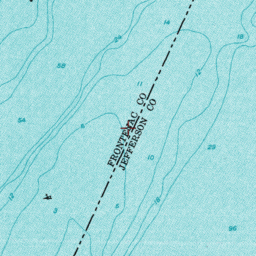 Topographic Map of Hinckley Flats Shoal, NY