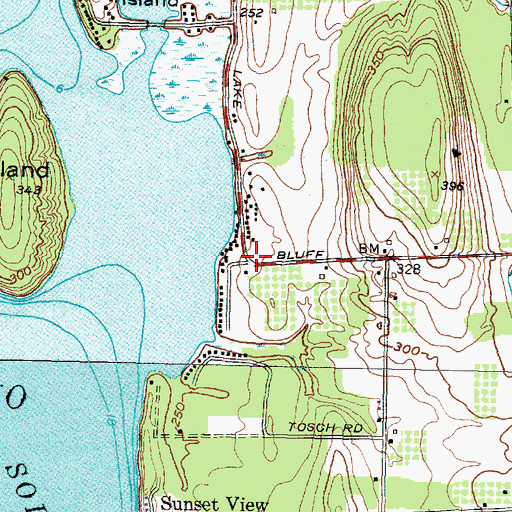 Topographic Map of Skippers Landing Marina, NY