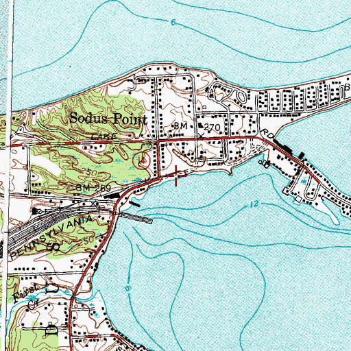 Topographic Map of Sills Marina, NY