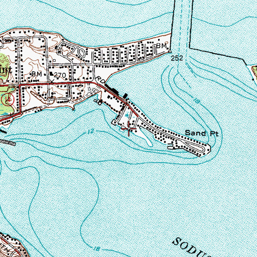 Topographic Map of Sodus Bay Marina, NY