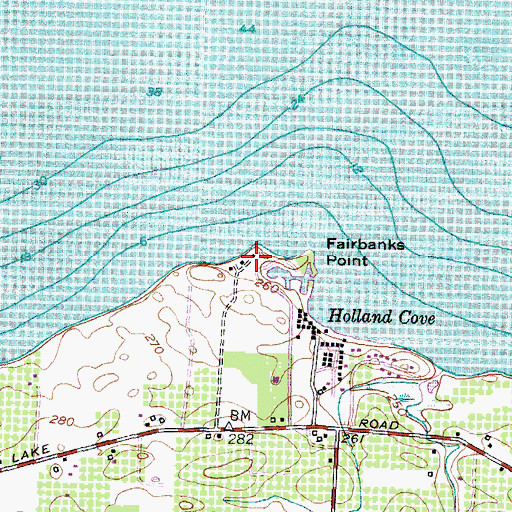 Topographic Map of Hughes Marina, NY