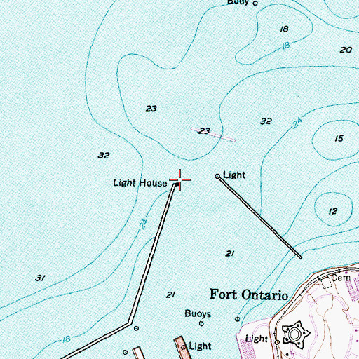 Topographic Map of West Pierhead Light, NY