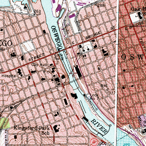 Topographic Map of New York State Barge Canal, NY