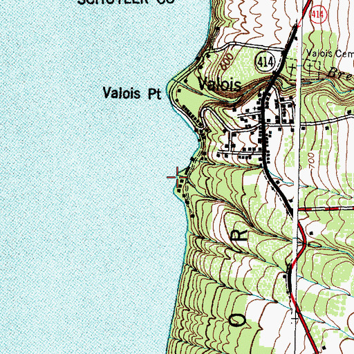 Topographic Map of Curry Creek, NY