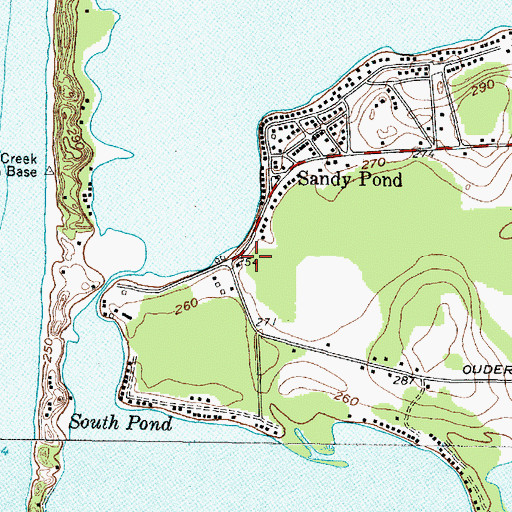 Topographic Map of Bartlett Marina, NY