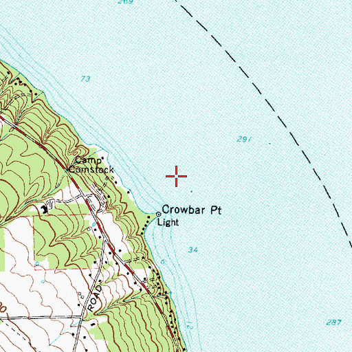 Topographic Map of Lansing Town Marina, NY