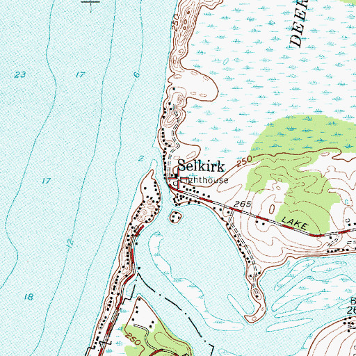 Topographic Map of Lighthouse Marina, NY