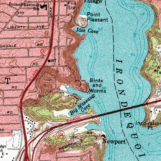 Topographic Map of Newport Yacht Club, NY