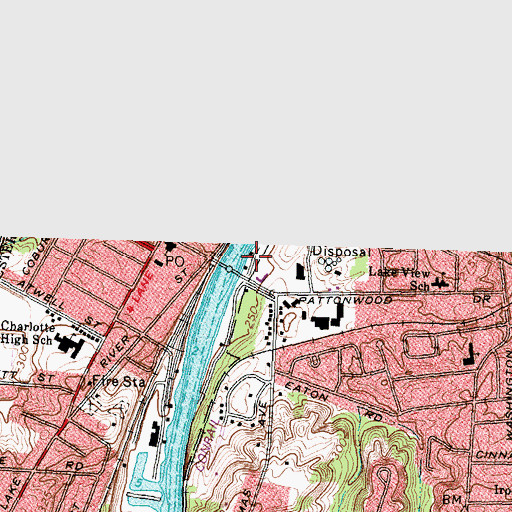 Topographic Map of Genesee Yacht Club, NY