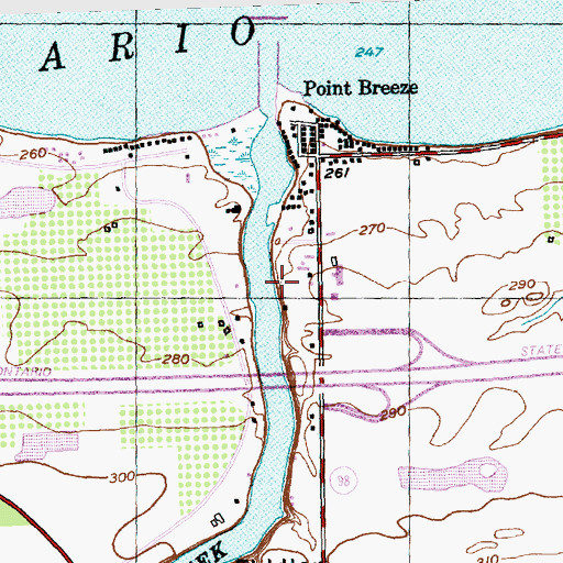 Topographic Map of Harbor Breeze Marina, NY