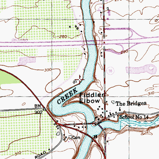 Topographic Map of Oak Orchard Yacht Club, NY
