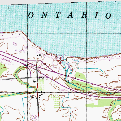 Topographic Map of Bald Eagle Marina, NY