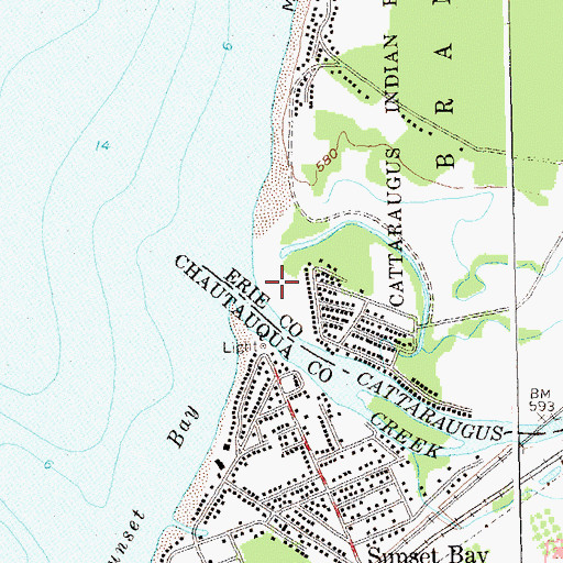 Topographic Map of Snow Marine Basin, NY