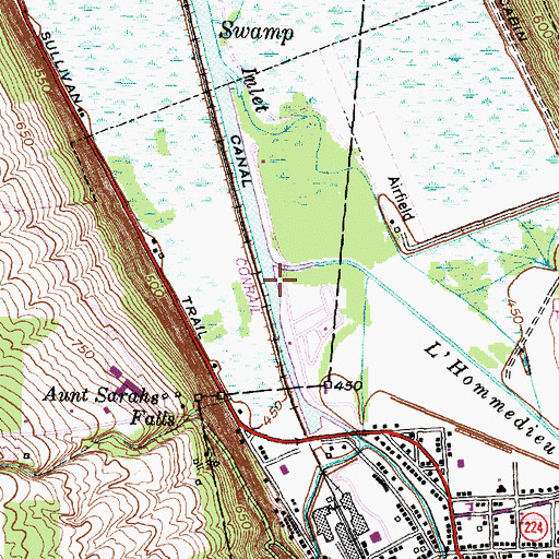 Topographic Map of Marina Park, NY