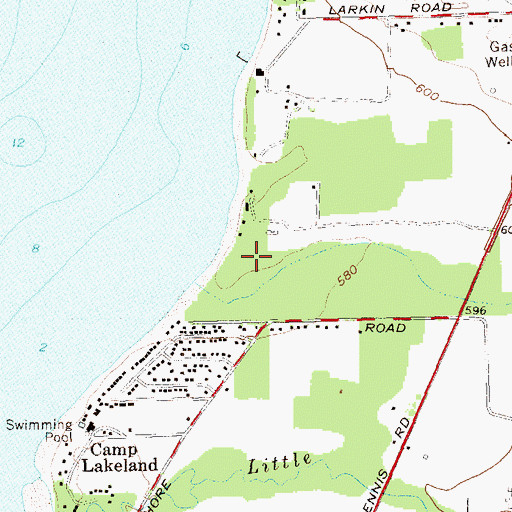 Topographic Map of Wendt Beach Park, NY