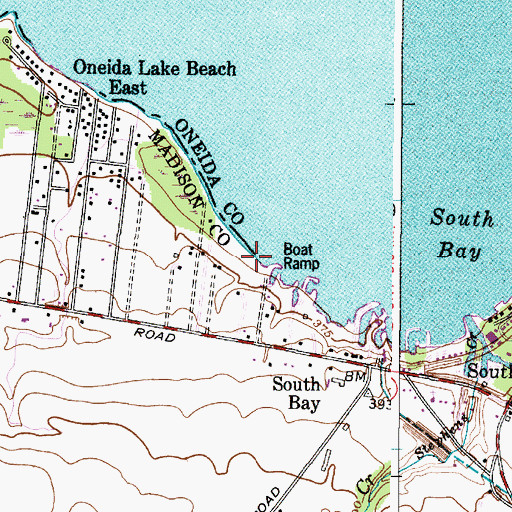 Topographic Map of Hughes Harbor, NY