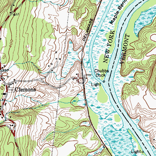 Topographic Map of Chubbs Dock, NY