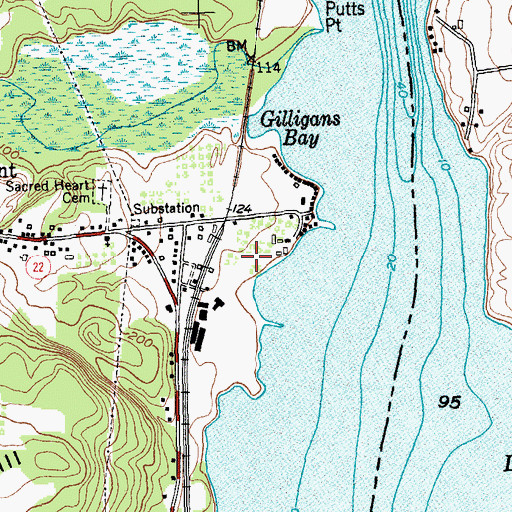 Topographic Map of Moniter Bay Park, NY