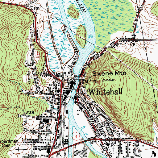 Topographic Map of Lock Twelve, NY