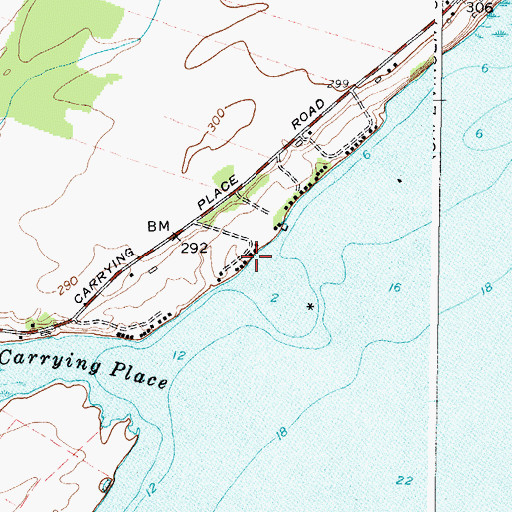 Topographic Map of Bayview, NY