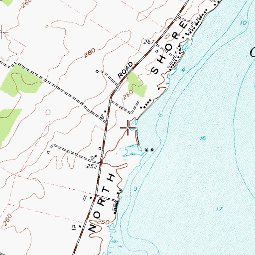 Topographic Map of North Shore, NY
