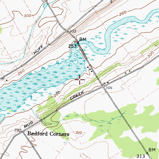 Topographic Map of Martins Marina, NY