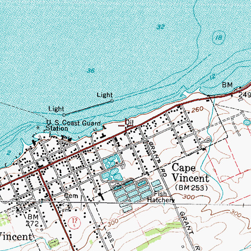 Topographic Map of Anchor Marina, NY
