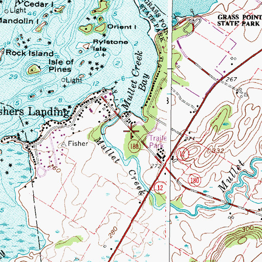 Topographic Map of Bill and Jacks Marina, NY