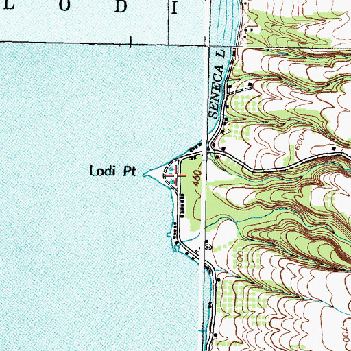 Topographic Map of Lodi Point State Marine Park, NY