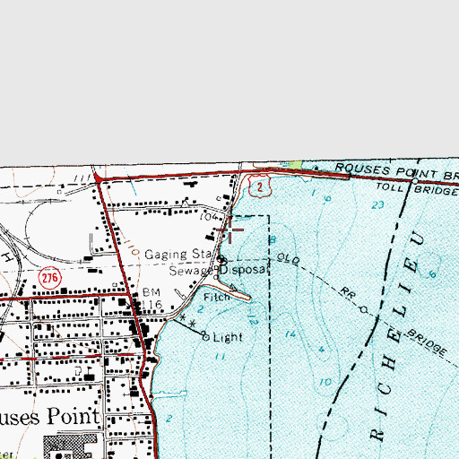 Topographic Map of Barcombs Marina, NY