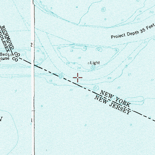 Topographic Map of Ward Point Secondary Channel, NY