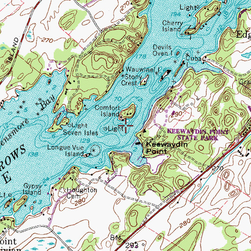 Topographic Map of Comfort Island Shoal, NY
