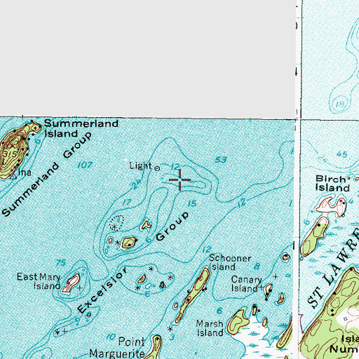 Topographic Map of Excelsior Shoals, NY