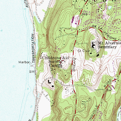 Topographic Map of Howland, NY