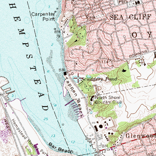 Topographic Map of Scudders Pond, NY