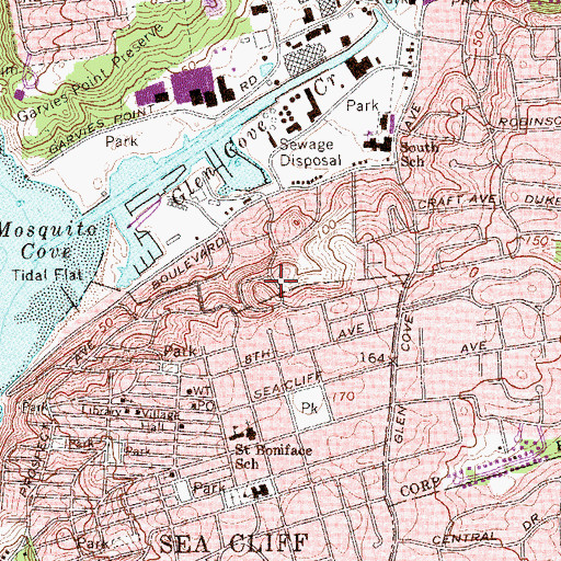 Topographic Map of Carpenter Neck, NY