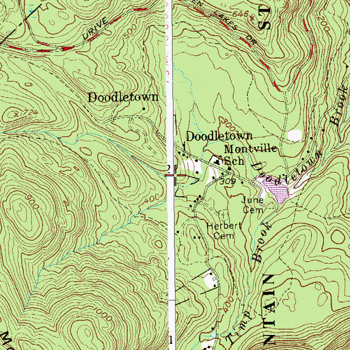 Topographic Map of Bear Mountain State Park, NY