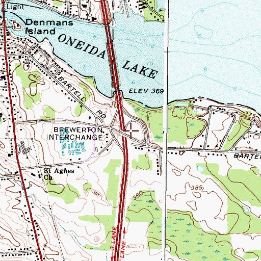 Topographic Map of Brewerton Interchange, NY